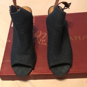 Rouge brand blue jean wedges